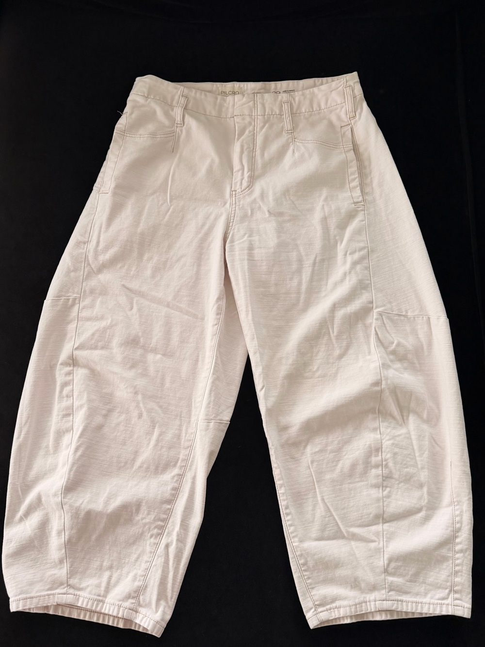 Anthropologie Pilcro White Barrel Pants